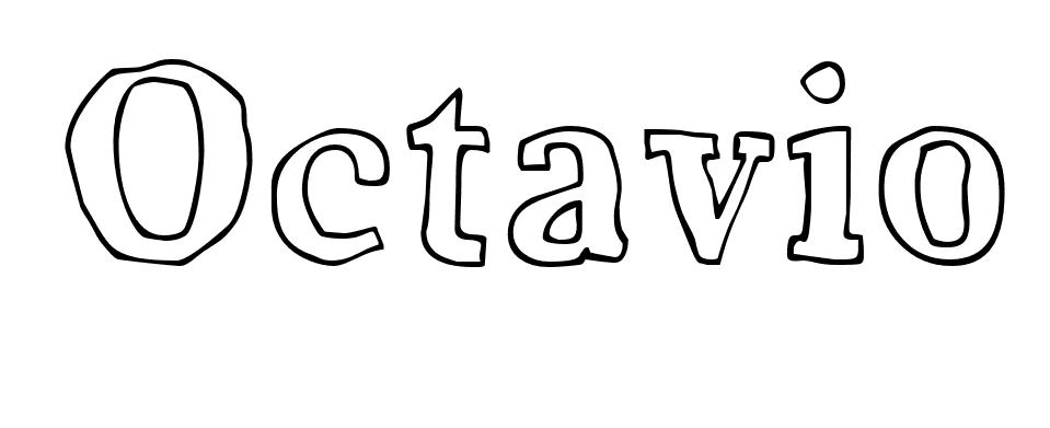 Coloriage Octavio - Prénom à imprimer