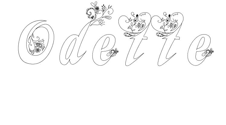 Coloriage Odette - Prénom à imprimer