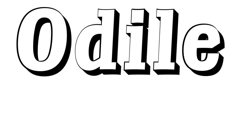 Coloriage Odile - Prénom à imprimer