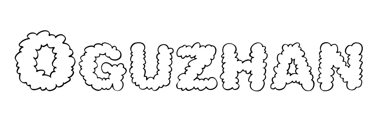 Coloriage Oguzhan - Prénom à imprimer
