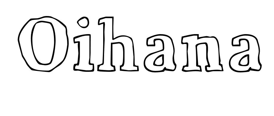 Coloriage Oihana - Prénom à imprimer