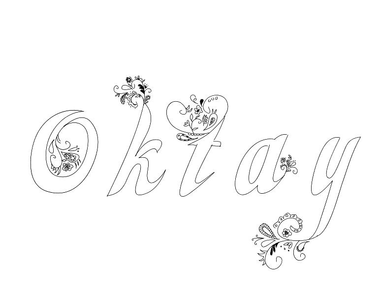 Coloriage Oktay - Prénom à imprimer