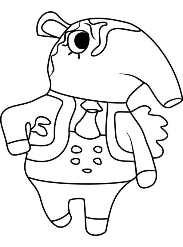 Coloriage Olaf - Animal crossing à imprimer