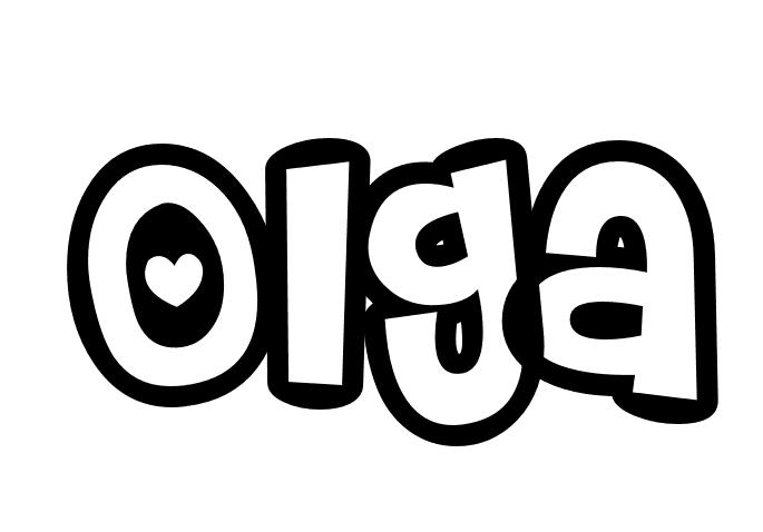 Coloriage Olga - Prénom à imprimer