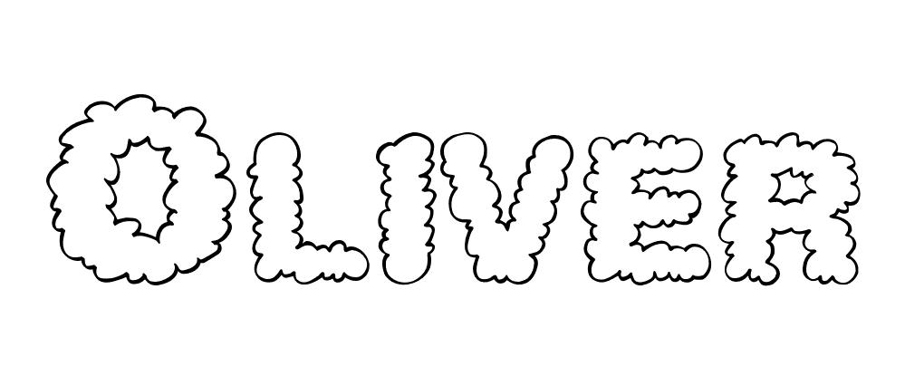 Coloriage Oliver - Prénom à imprimer