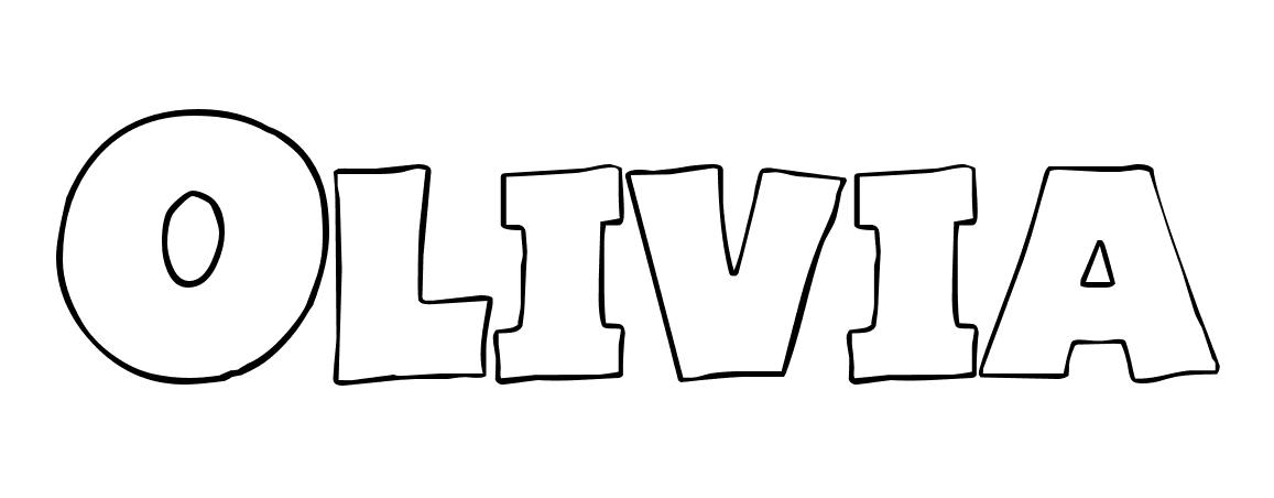 Coloriage Olivia - Prénom à imprimer