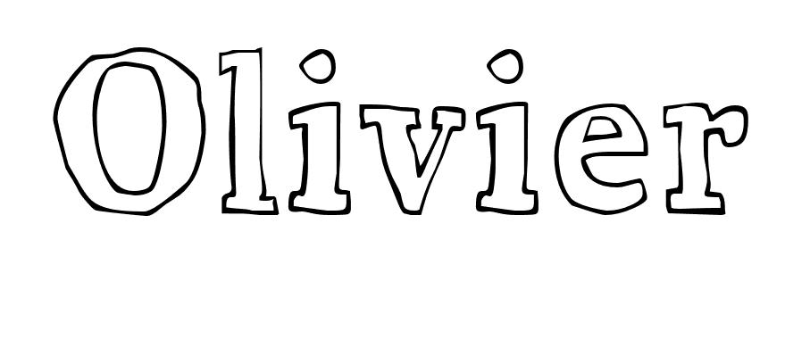 Coloriage Olivier - Prénom à imprimer