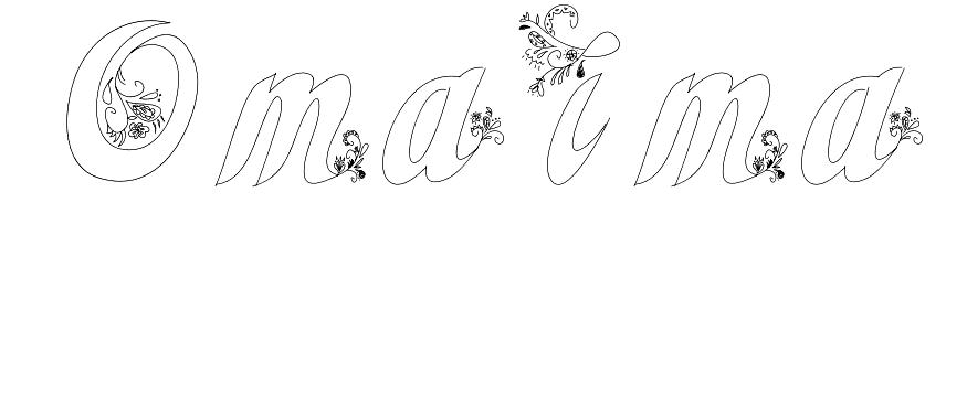 Coloriage Omaima - Prénom à imprimer