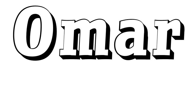 Coloriage Omar - Prénom à imprimer