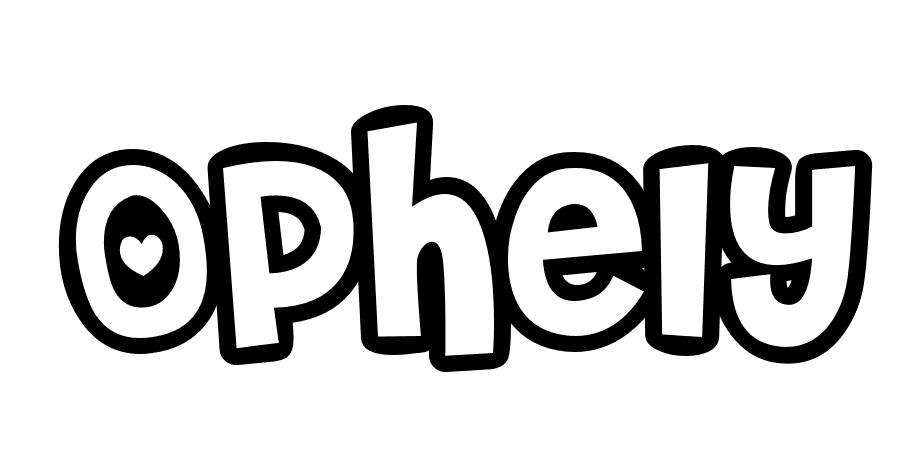 Coloriage Ophely - Prénom à imprimer