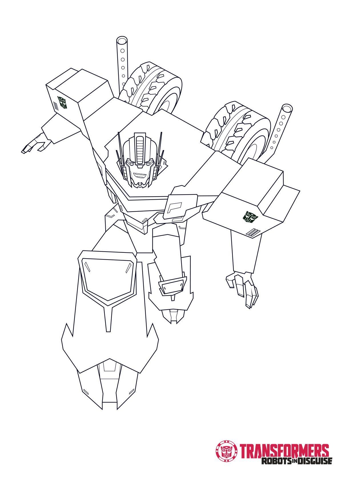 Coloriage Optimus Prime robot guerrier transformable - Gulli à imprimer