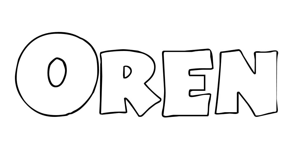 Coloriage Oren - Prénom à imprimer