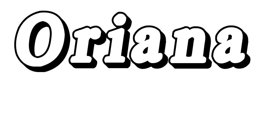 Coloriage Oriana - Prénom à imprimer