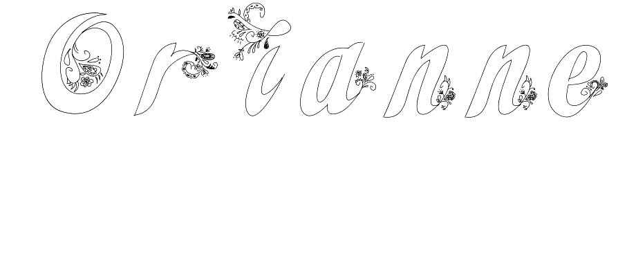 Coloriage Orianne - Prénom à imprimer