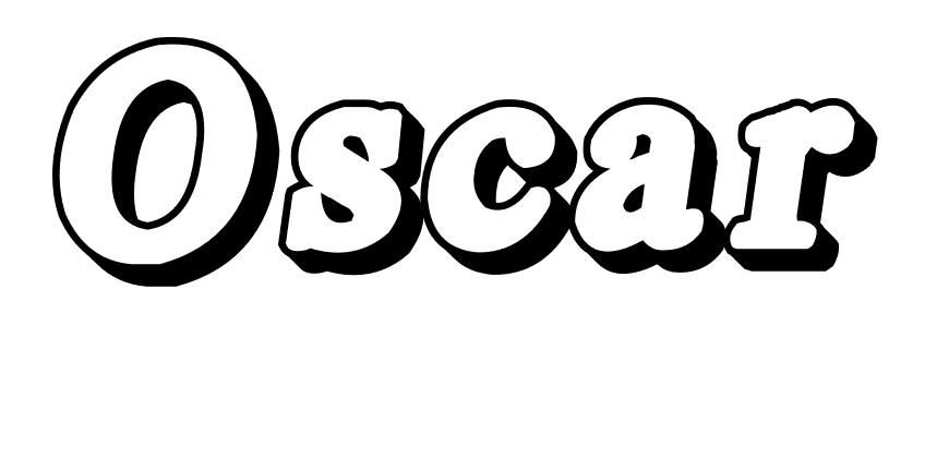 Coloriage Oscar - Prénom à imprimer