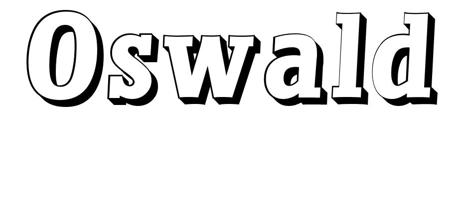 Coloriage Oswald - Prénom à imprimer
