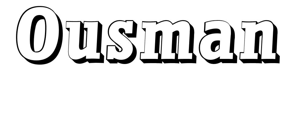 Coloriage Ousman - Prénom à imprimer