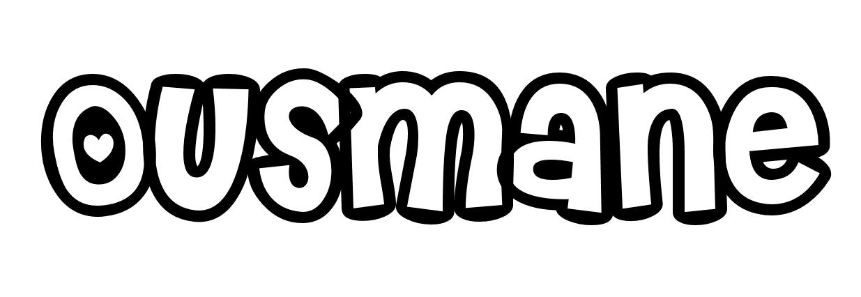 Coloriage Ousmane - Prénom à imprimer