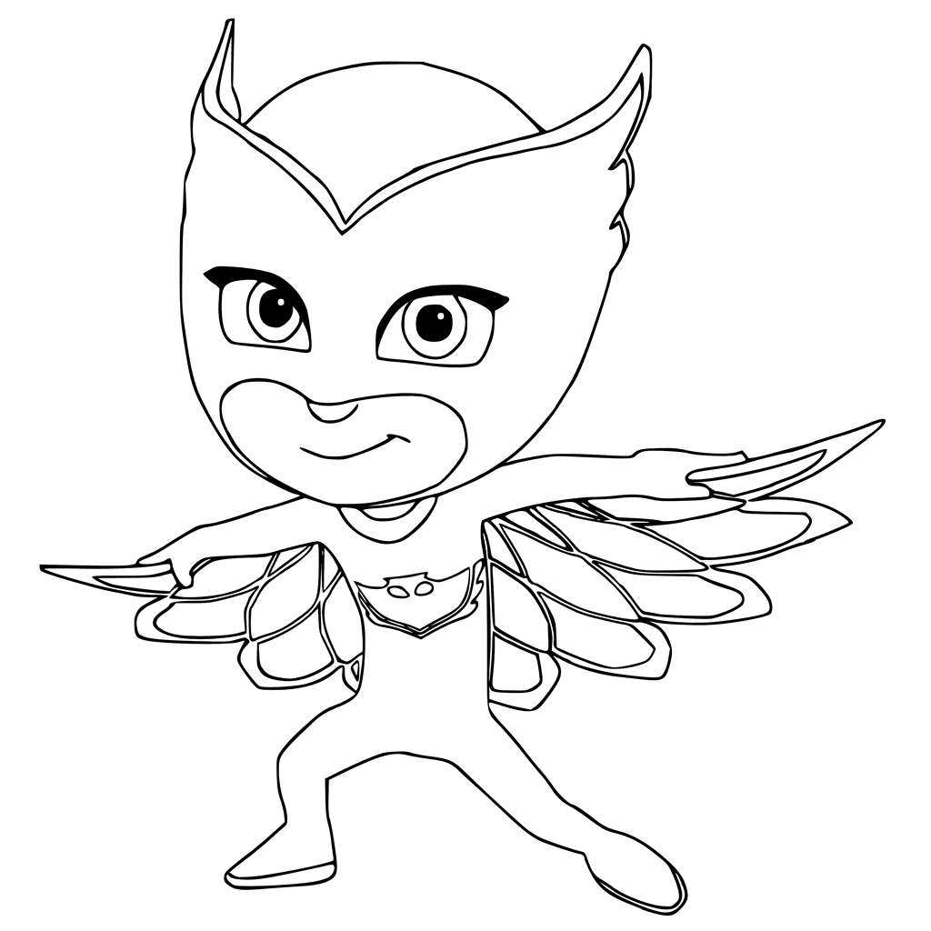 Coloriage Owlette Pyjamasques Disney - Pyjamasques à imprimer