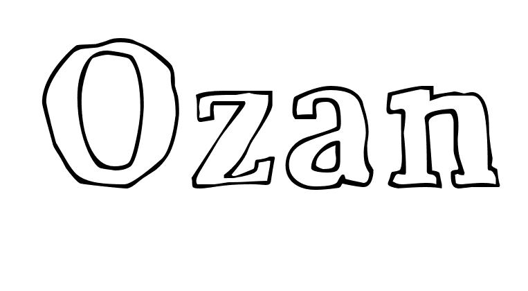 Coloriage Ozan - Prénom à imprimer
