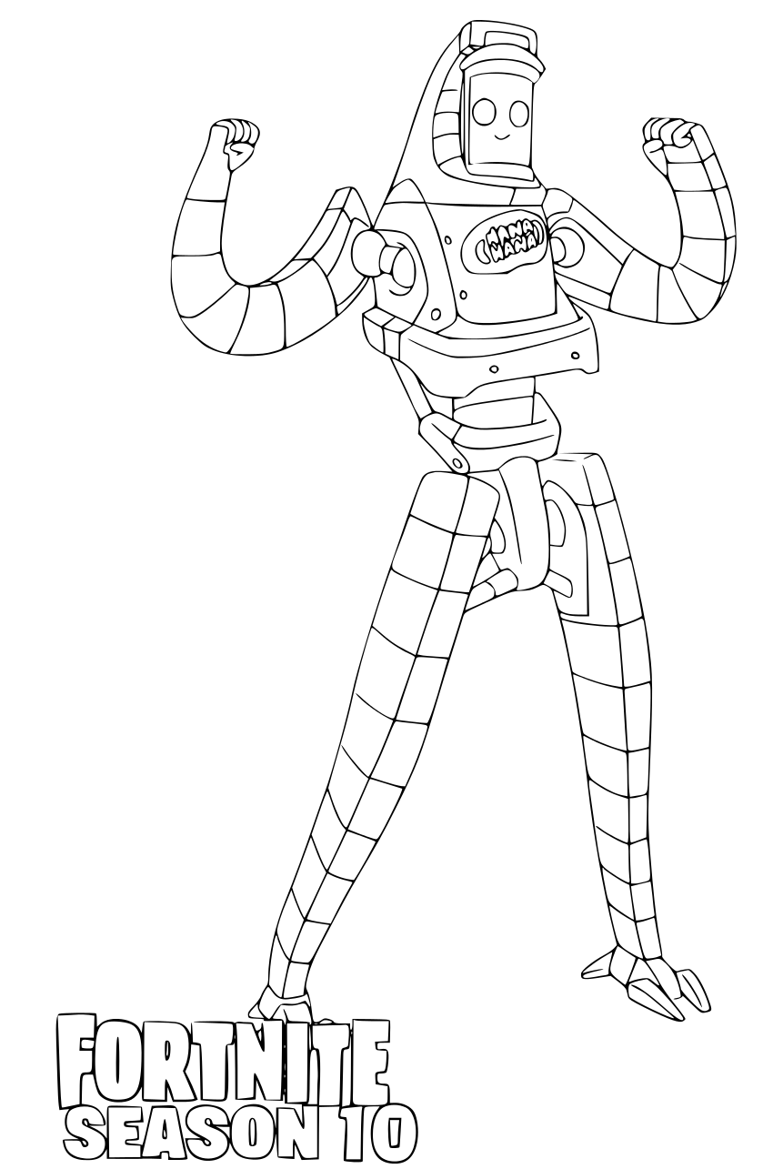 Coloriage Fortnite P-1000 véhicule blindé - Fortnite à imprimer