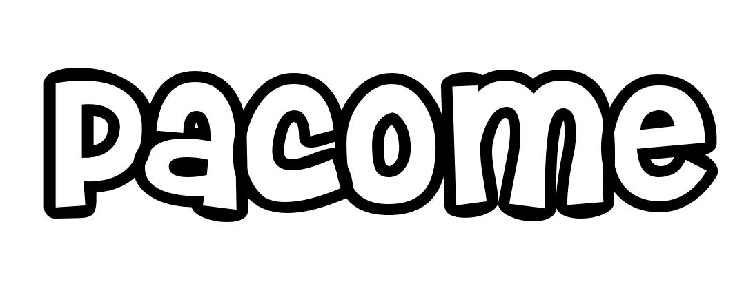 Coloriage Pacome - Prénom à imprimer