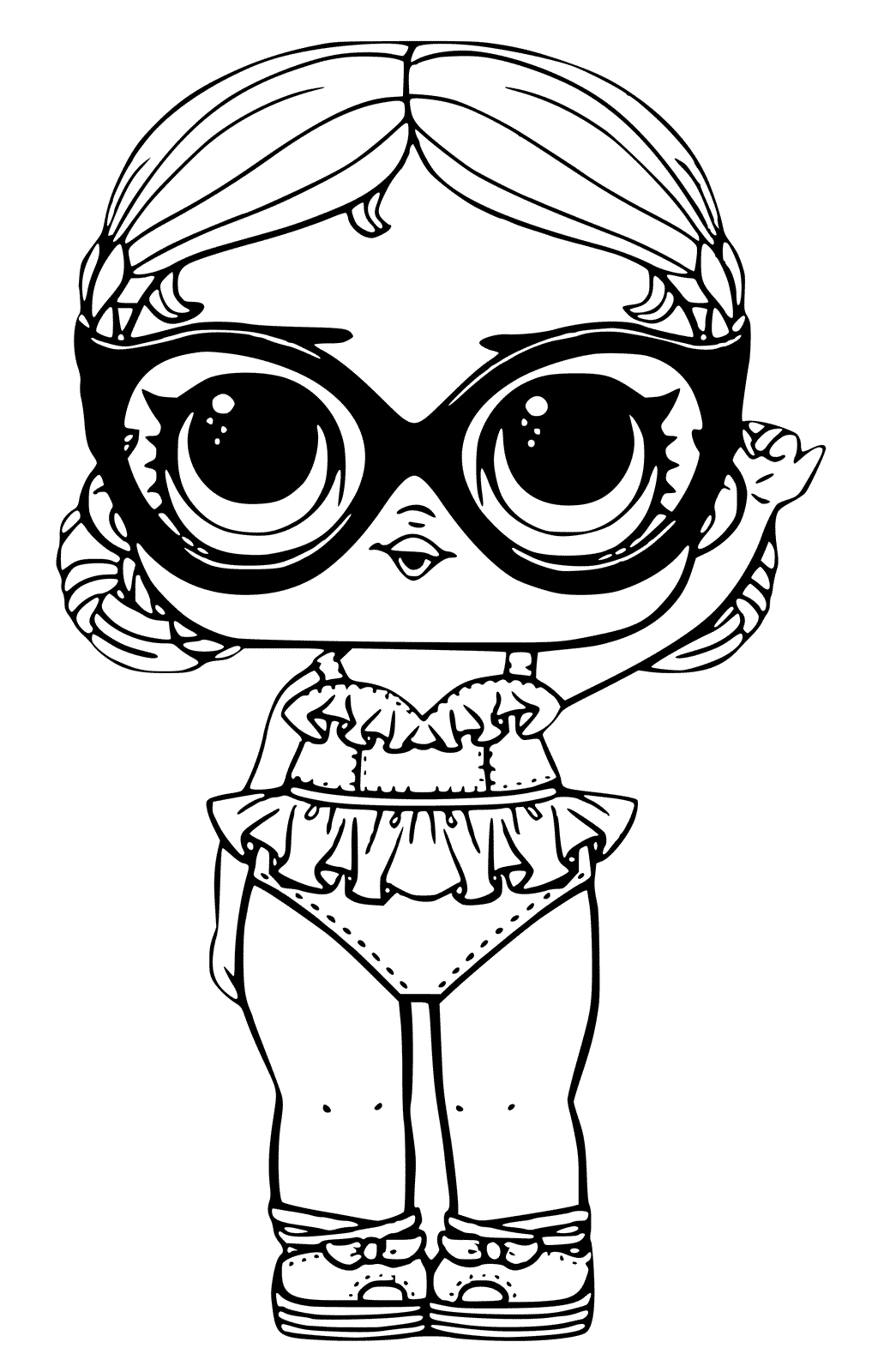 Coloriage Page Of Lol Doll Vacay Babay - Poupée LOL Surprise Hair Goals à imprimer