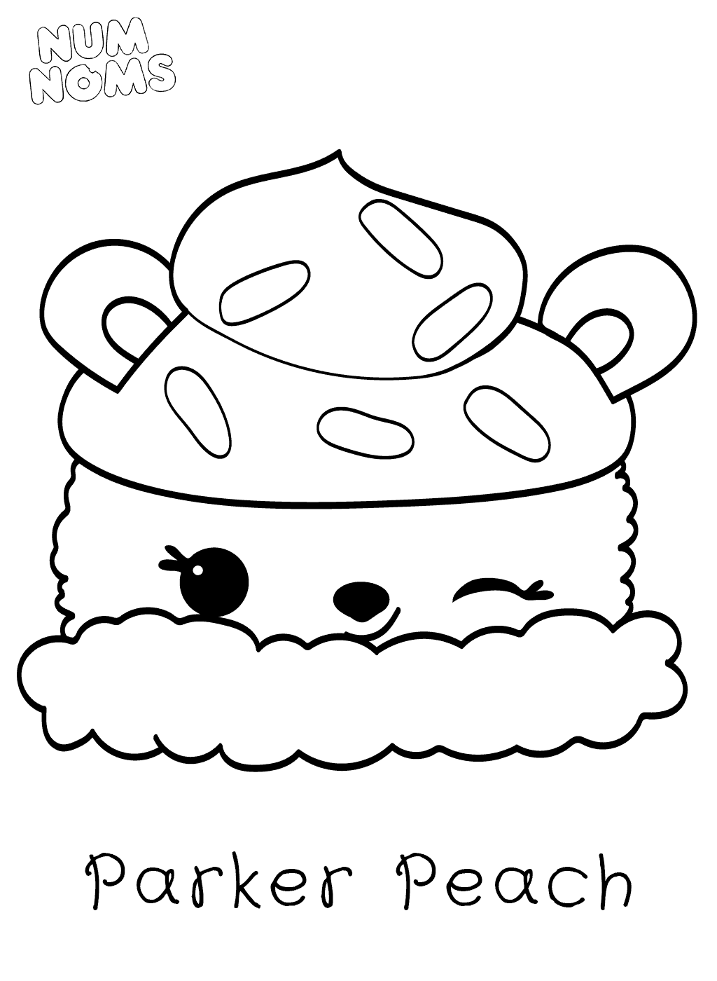 Coloriage Parker Pêche Num Noms - Num noms à imprimer