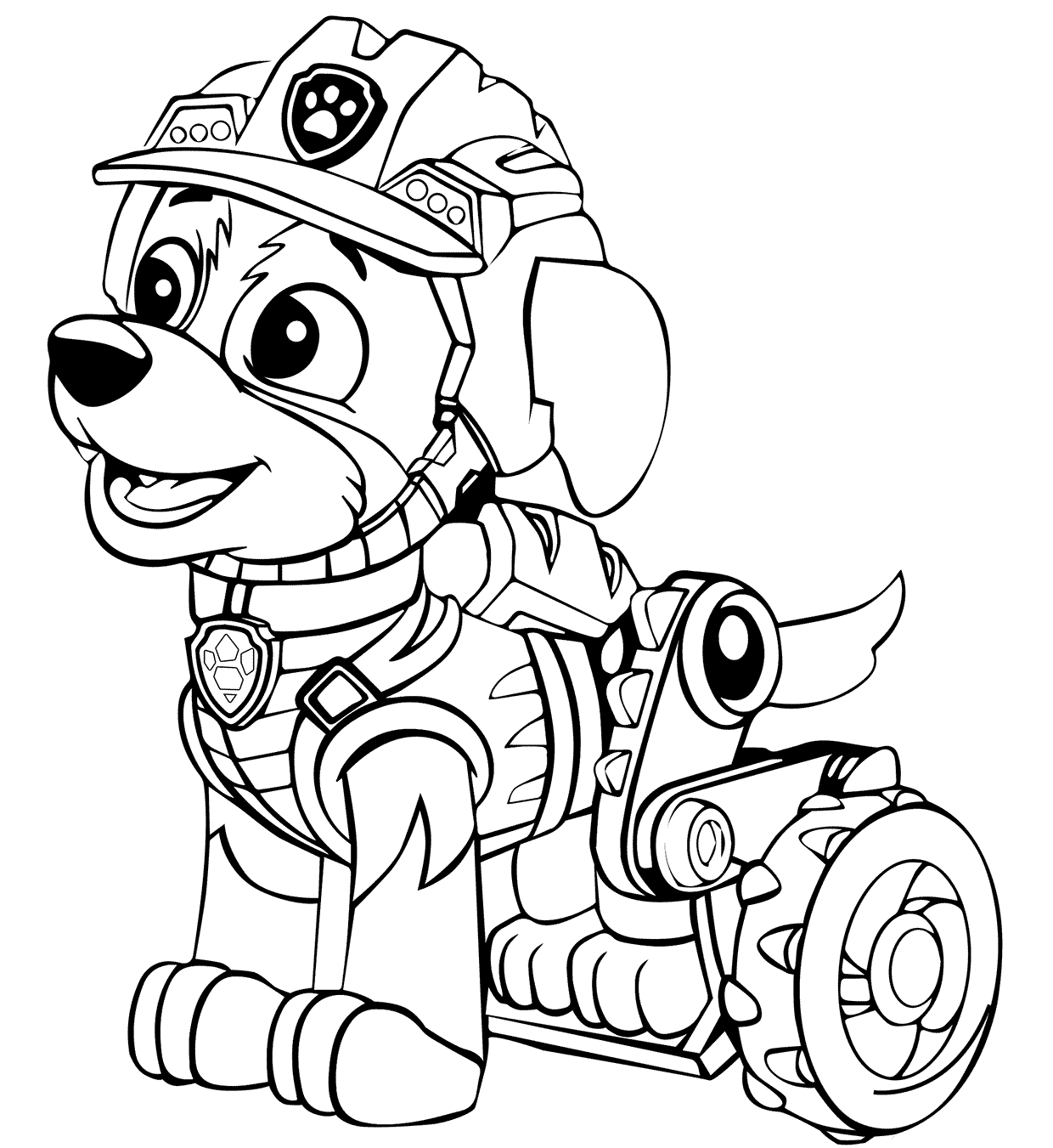 Coloriage Pat Patrouille Dino Rescue Rex Chiot - Pat patrouille à imprimer