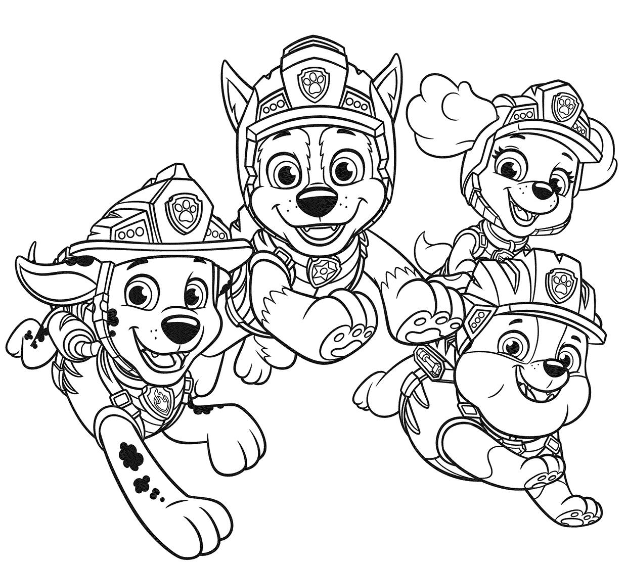 Coloriage Pat Patrouille Dino Rescue - Pat patrouille à imprimer