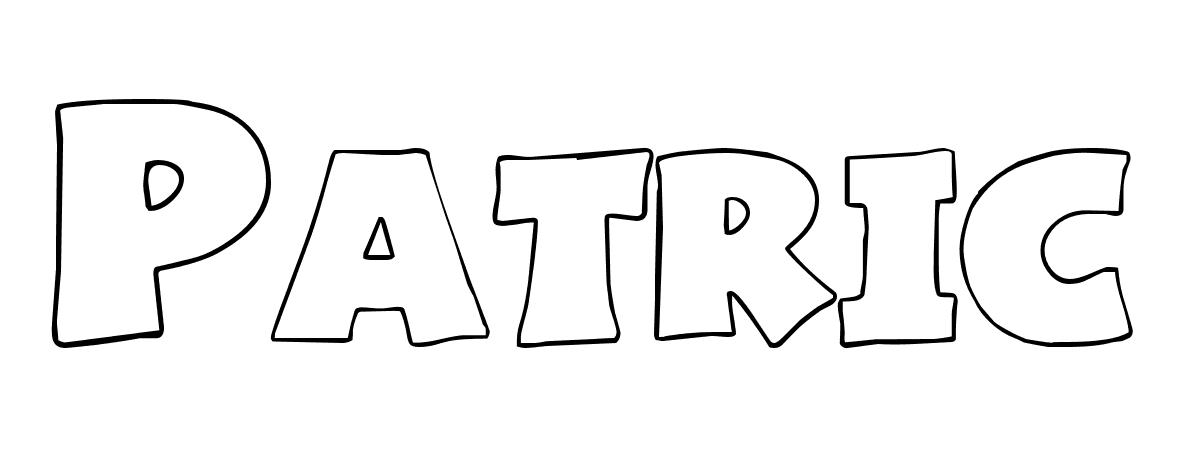 Coloriage Patric - Prénom à imprimer