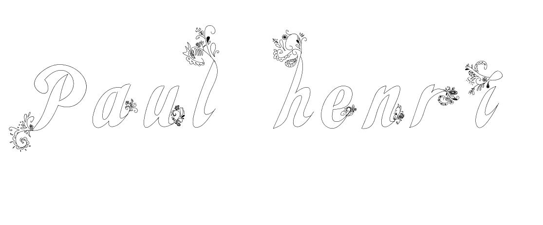 Coloriage Paul Henri - Prénom à imprimer