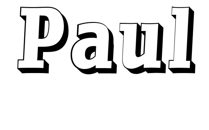 Coloriage Paul - Prénom à imprimer