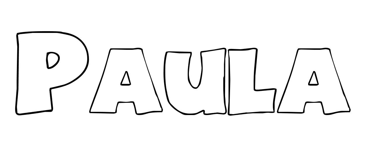 Coloriage Paula - Prénom à imprimer