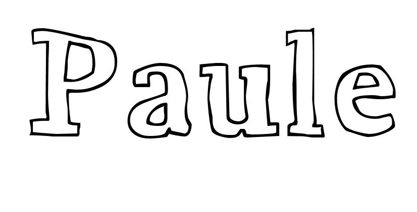 Coloriage Paule - Prénom à imprimer