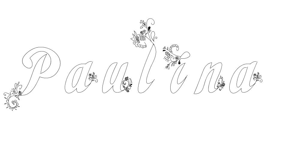 Coloriage Paulina - Prénom à imprimer