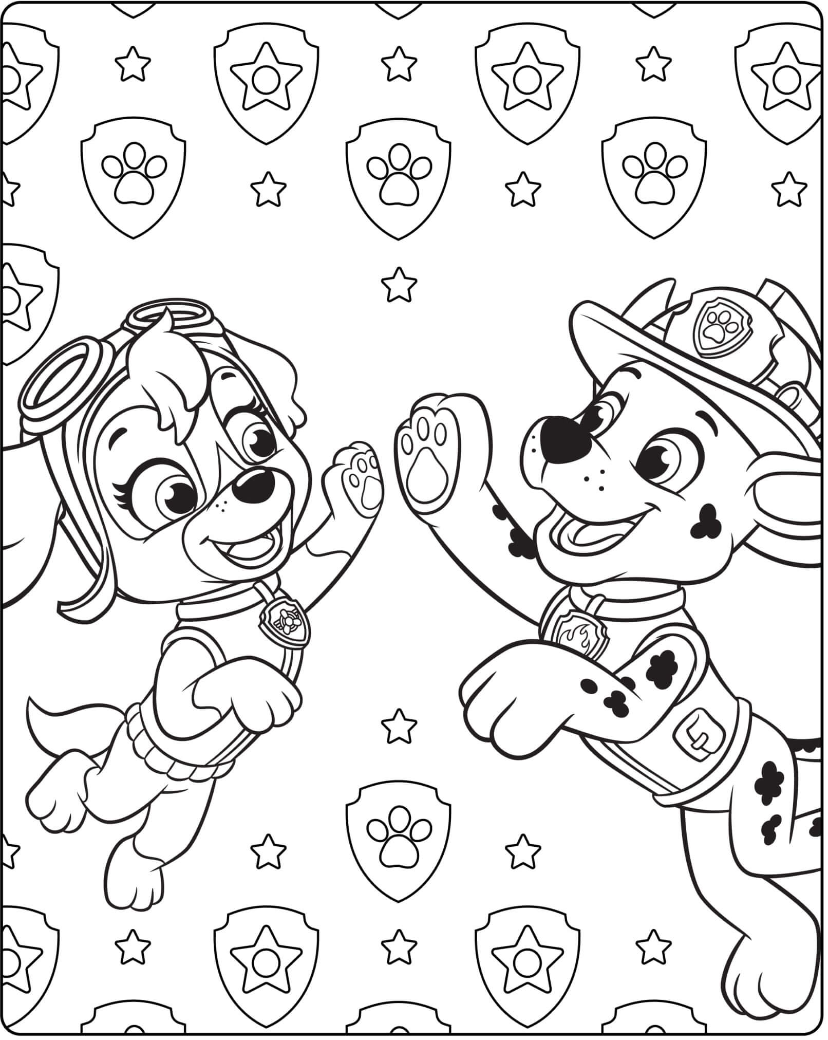 Coloriage Pat Patrouille en mission de sauvetage ultime - Pat patrouille à imprimer