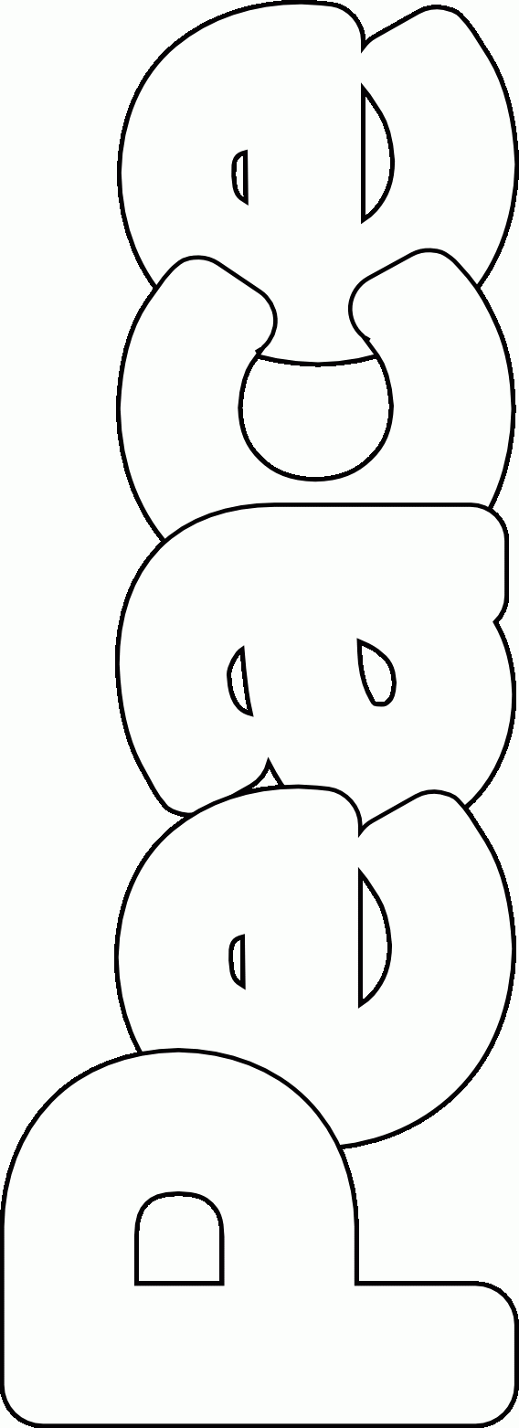 Coloriage Peace Word - Paix à imprimer