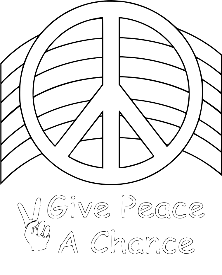 Coloriage Peace - Paix à imprimer