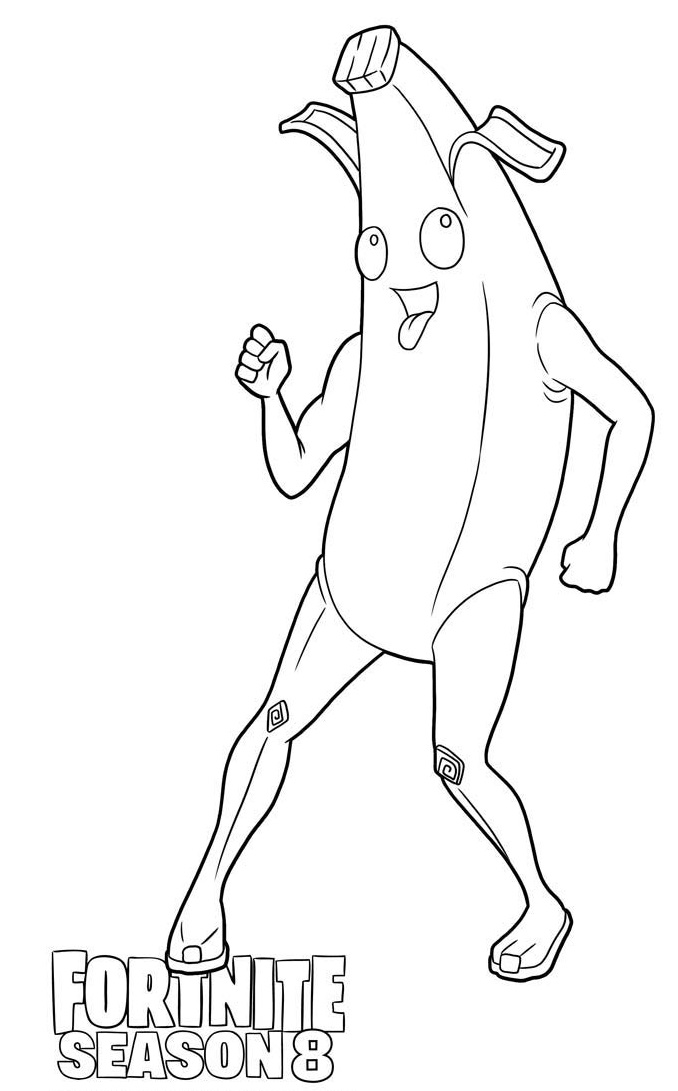 Coloriage Peau Peely Konga Fortnite - Fortnite à imprimer