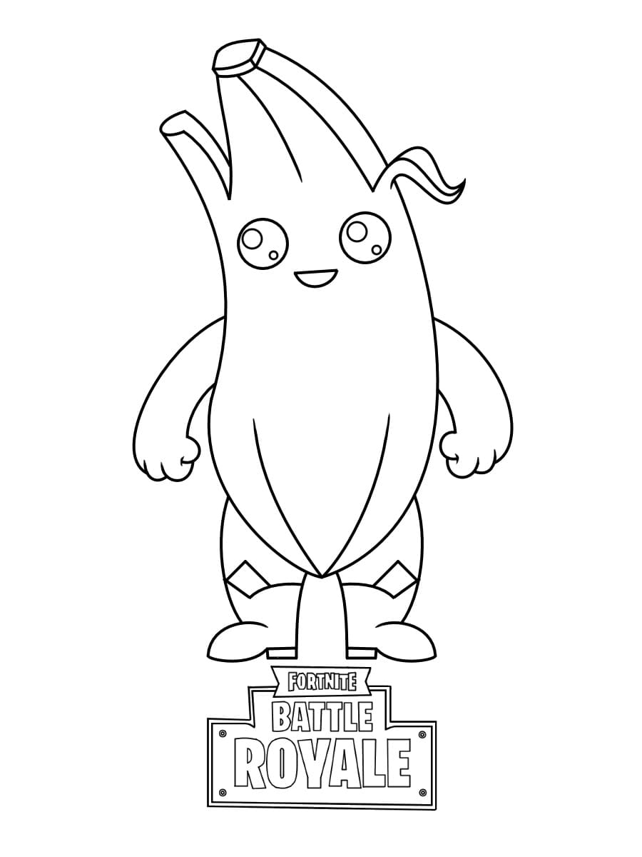 Coloriage Peely Banana Who Changes Color Fortnite - Fortnite à imprimer