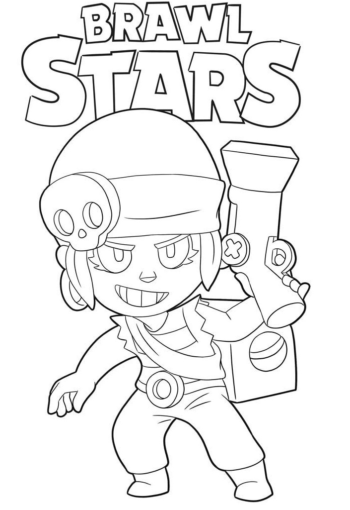 Coloriage Penny Brawl Stars - Brawl stars à imprimer