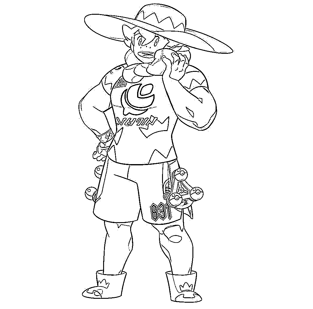 Coloriage Percy Champions Arene Region Galar Pokemon Plant - Pokémon à imprimer