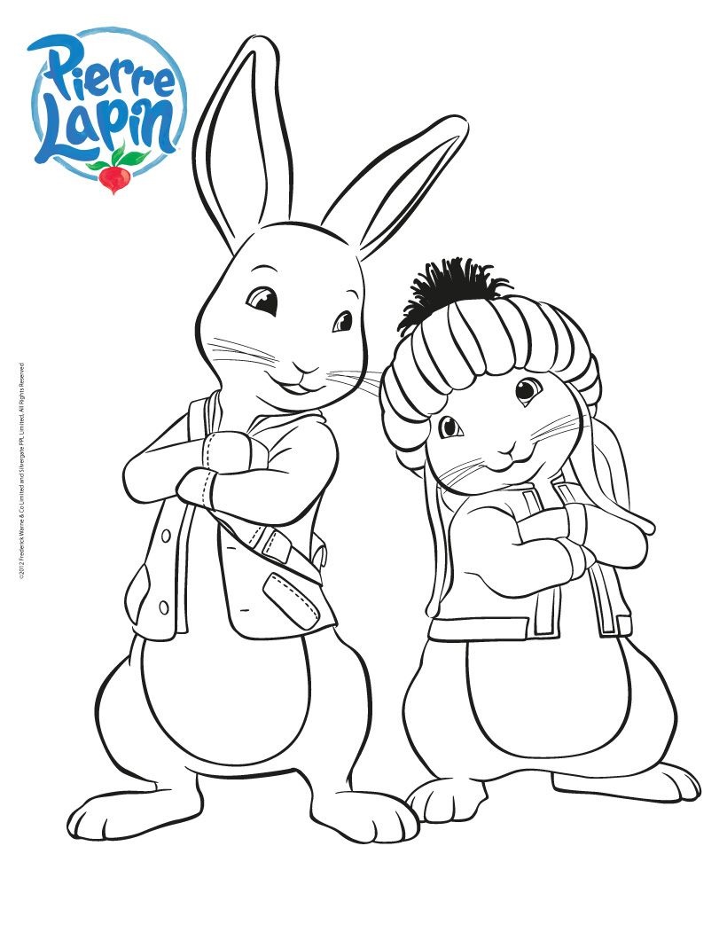 Coloriage Peter Rabbit By Beatrix Potter - Pierre lapin à imprimer