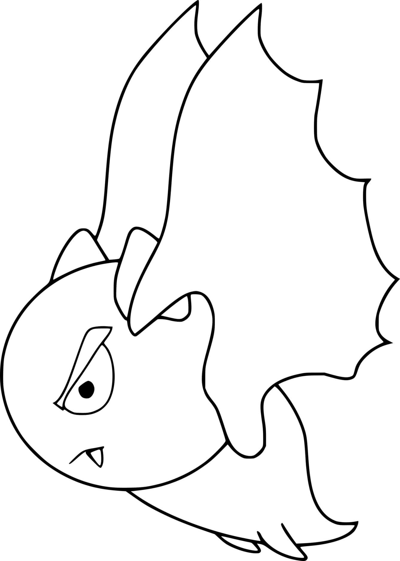 Coloriage Petite Chauve Souris En Colère - Halloween chauve souris à imprimer