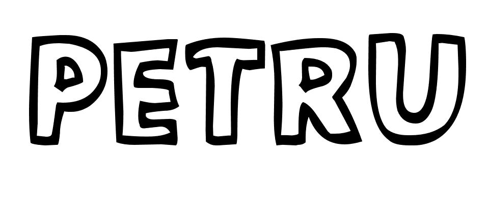 Coloriage Petru - Prénom à imprimer
