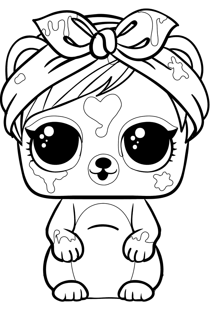 Coloriage Pets Lol Hairgoals - Poupée LOL Surprise Hair Goals à imprimer