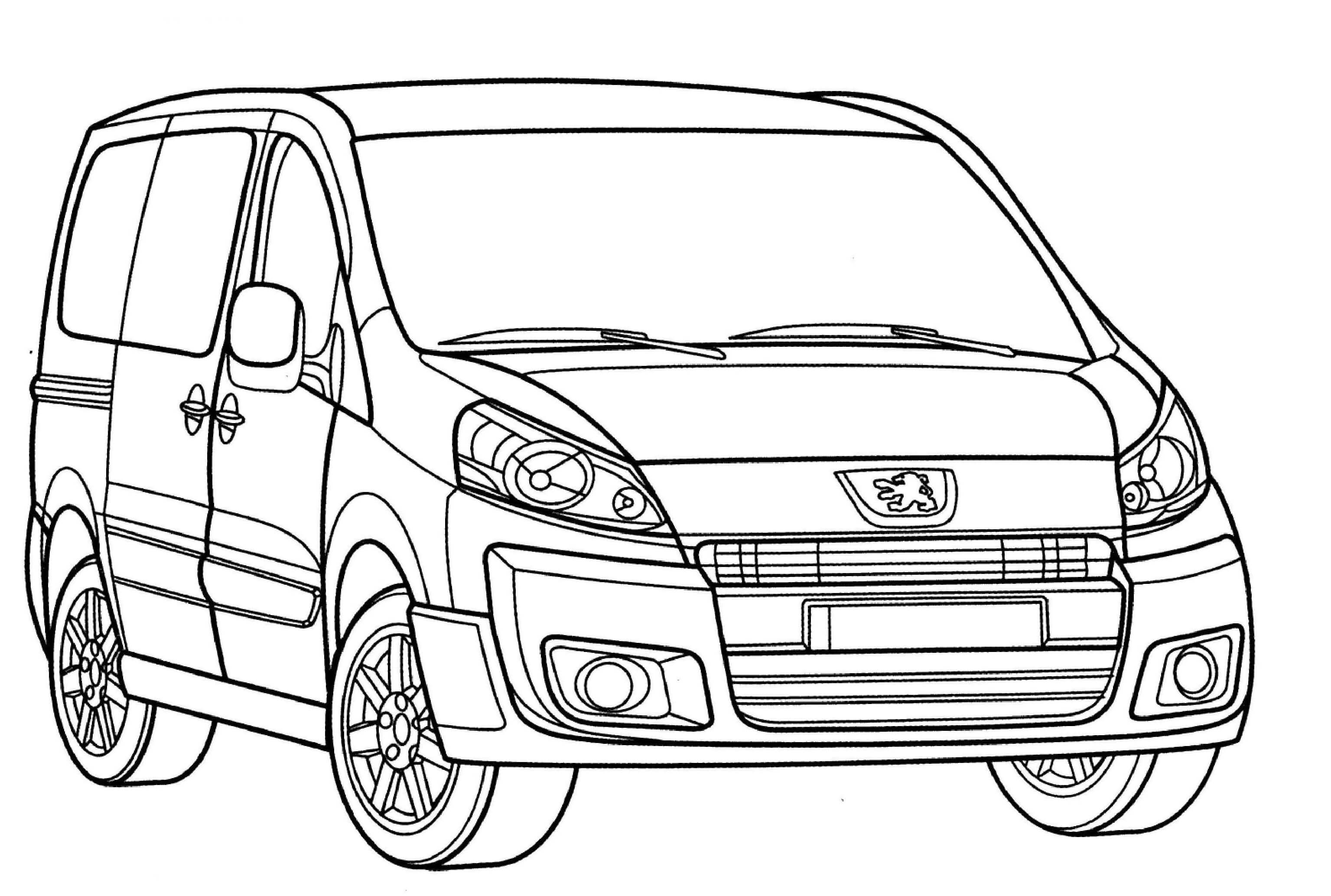 Coloriage Peugeot Expert - Voiture à imprimer