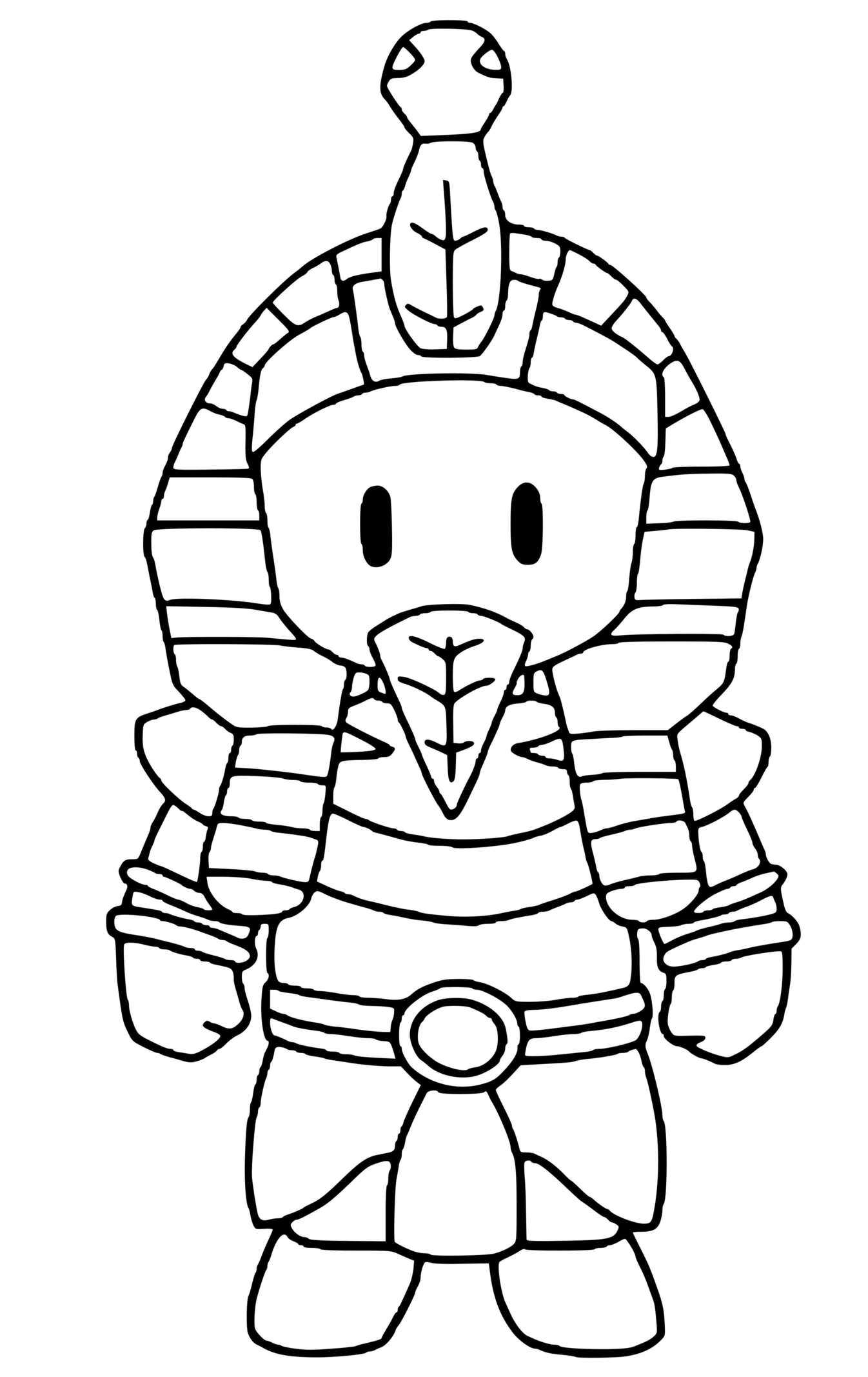 Coloriage Pharaoh Stumble Guys - Stumble guys à imprimer