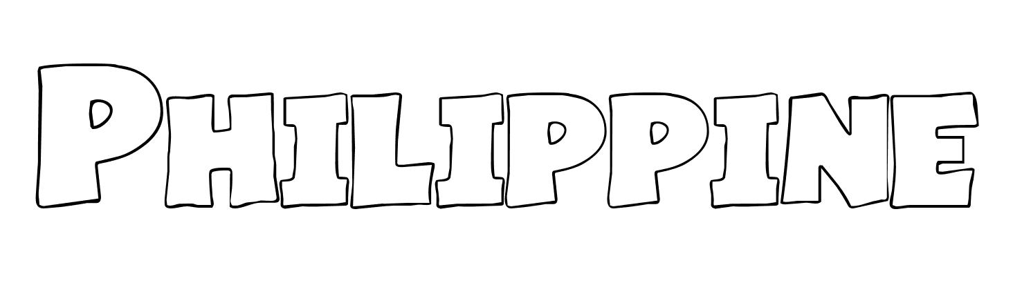 Coloriage Philippine - Prénom à imprimer